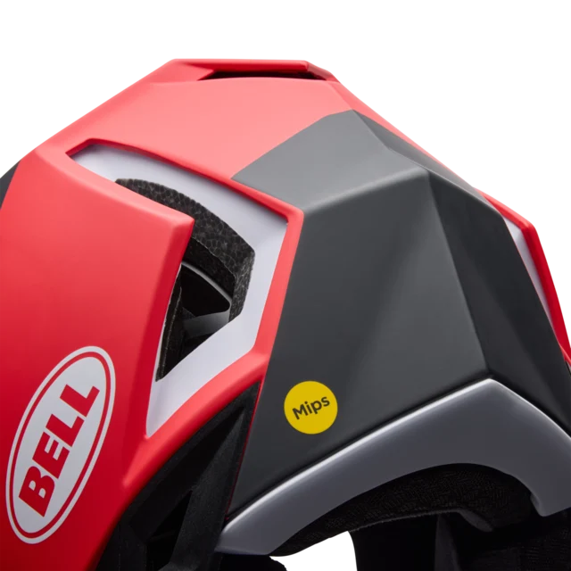 Bell Full-10 MIPS Hjelm White/Red Level Set, Str. M 