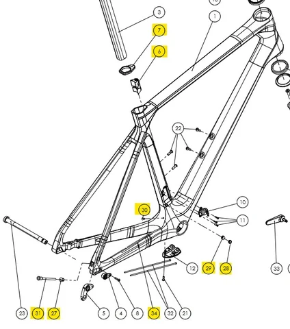 Bianchi Infinito ICR Reservedeler Kit med reservedeler til Infinito ICR