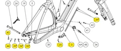 Bianchi Oltre Comp Reservedeler Kit med reservedeler til Oltre Comp