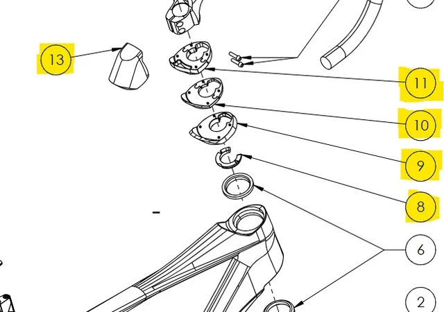 Bianchi Oltre Comp Spacer Kit Kit med reservedeler til Oltre Comp 