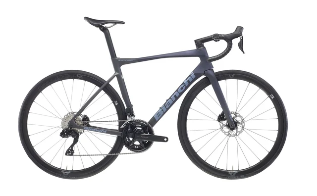 Bianchi Specialissima Comp Sykkel Black/Deep Blue/Grey Full Matt, Str. 57 