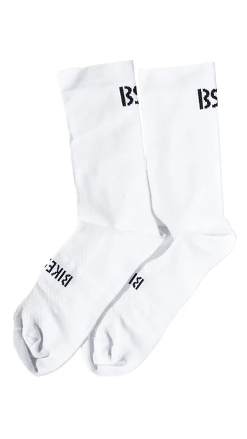 Bikeshop QSKIN Strumpor Vit, Str. L 