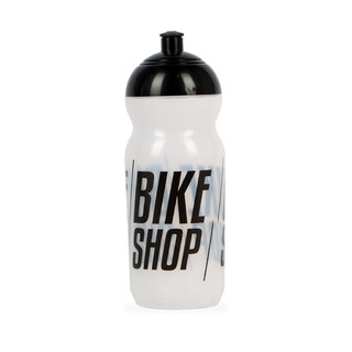 Bikeshop Aero 600 ml Sykkelflaske Transparent/Sort, Laget i Italia
