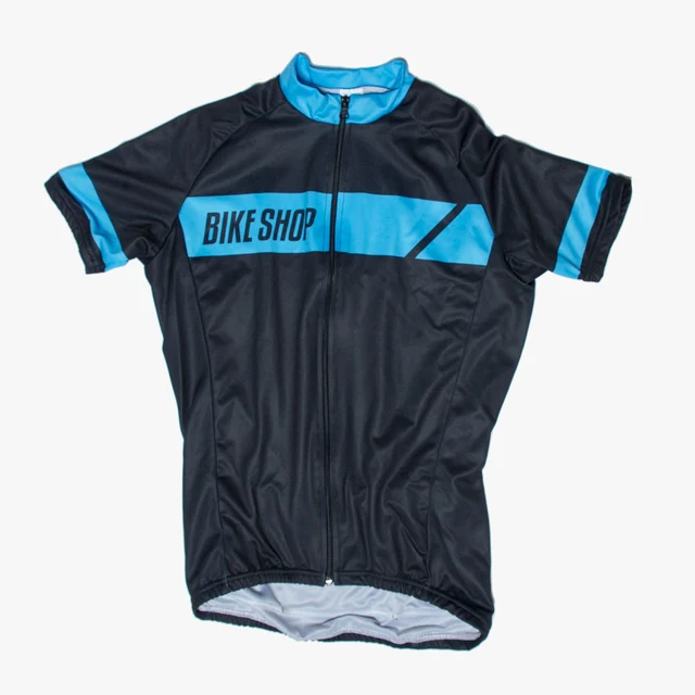 Bikeshop Classic Kort Sykkeltrøye Cyan Blå, Str. XXS 