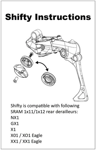 BikeYoke Shifty SRAM Wiretrinse Sort 