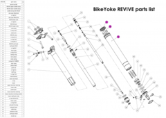 BikeYoke Revive Lower Tube Unit Sort, 160mm, 30.9mm
