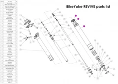 BikeYoke Revive Lower Tube Unit Sort, 125mm, 31.6mm