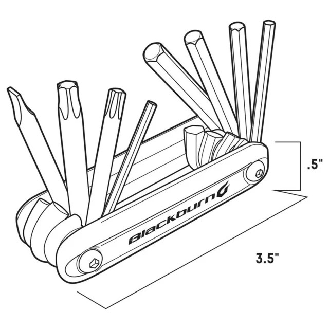 Blackburn Grid 8 Multiverktyg Grå, 8 funktioner, 110 g 