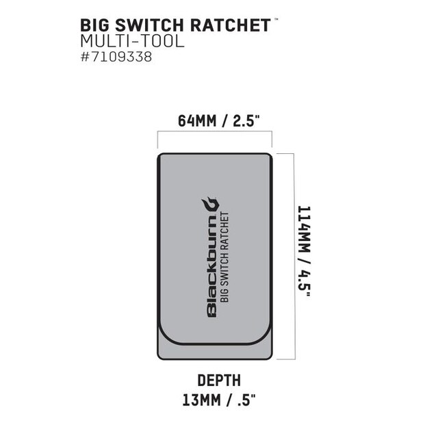 Blackburn Big Switch Multiverktøy Ratchet, m/lomme, 195 g 