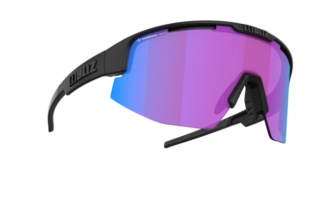 Bliz Matrix-Nano Nordic Light Glasögon Matt Black/Violet & blue multi 