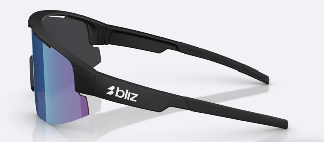 Bliz Matrix Briller Matte Black, Smoke w blue multi 