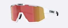 Bliz Fusion Briller Matt White Jawbone, Smoke w Red Multi