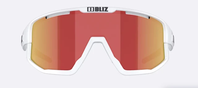 Bliz Fusion Briller Matt White Jawbone, Smoke w Red Multi 