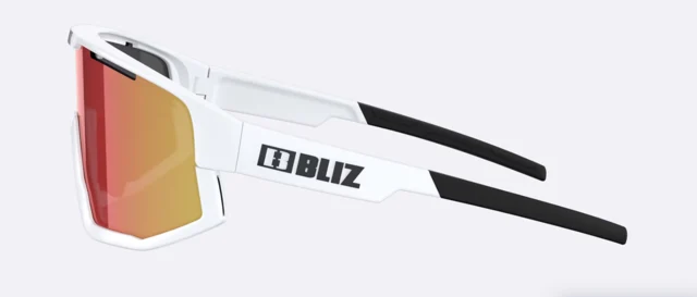 Bliz Fusion Briller Matt White Jawbone, Smoke w Red Multi 