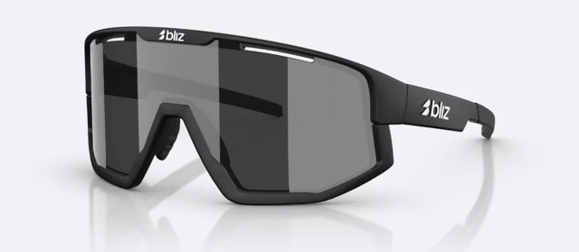 Bliz Fusion Briller Matte Black, Smoke w silver mirror 