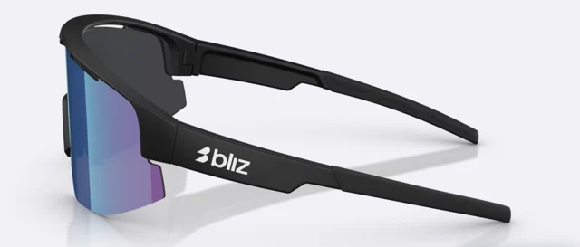 Bliz Matrix Small Briller Matte Black, Smoke w blue multi 