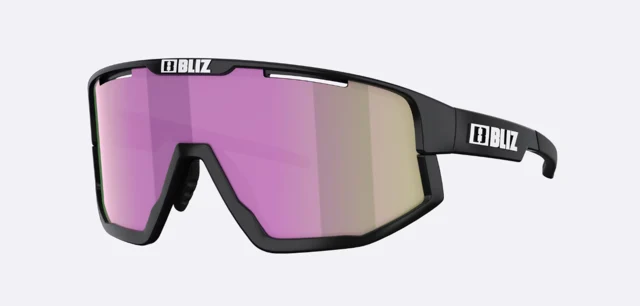 Bliz Fusion Small Briller Matt Black, Brown w Rose Multi 