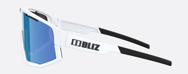 Bliz Fusion Small Briller Matt White, Brown w Blue Multi 