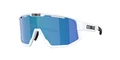 Bliz Fusion Small Briller Matt White, Brown w Blue Multi