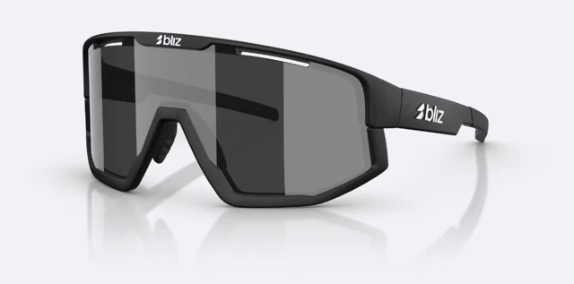 Bliz Fusion Small Briller Matte Black, Smoke w silver mirror 