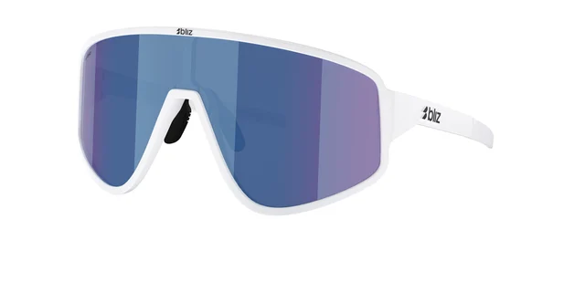 Bliz A004 Briller Matte White, Grey w Blue Mirror 