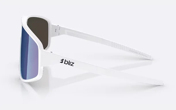 Bliz A004 Briller Matte White, Grey w Blue Mirror 
