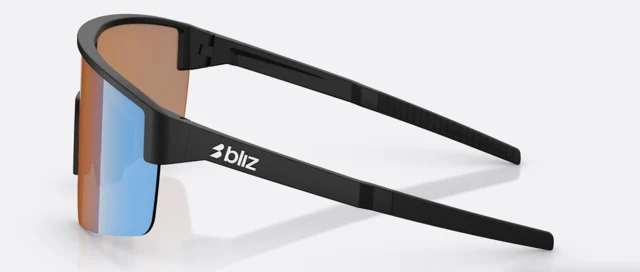 Bliz P004 Briller Matte Black, Orange w Blue Multi 
