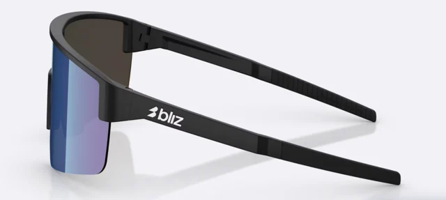 Bliz P004 Briller Matte Black, Grey w Blue Mirror 