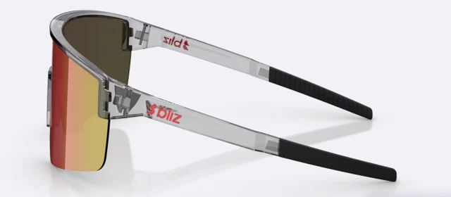 Bliz P004 Briller Transparent Dark Grey, Brown w Red Multi 