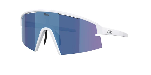 Bliz P006 Briller Matte White, Smoke w blue multi 