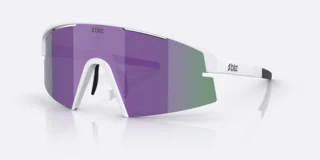Bliz P006 Small Briller Matte White, Smoke w purple mirror