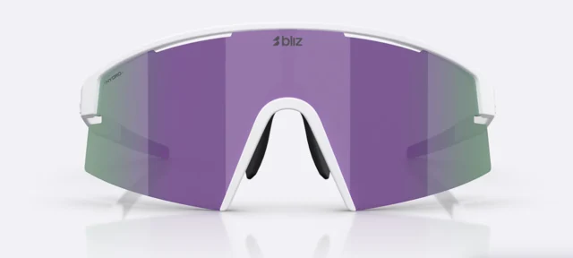 Bliz P006 Small Briller Matte White, Smoke w purple mirror 