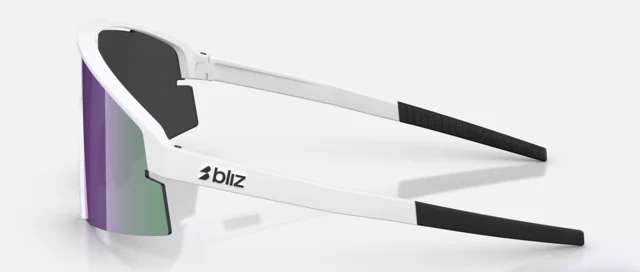 Bliz P006 Small Briller Matte White, Smoke w purple mirror 