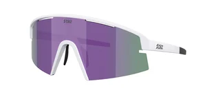 Bliz P006 Small Briller Matte White, Smoke w purple mirror
