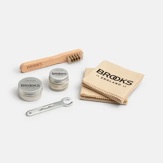 Brooks Premium Leather Saddle Care Kit Pleiesett for sykkelseter i skinn