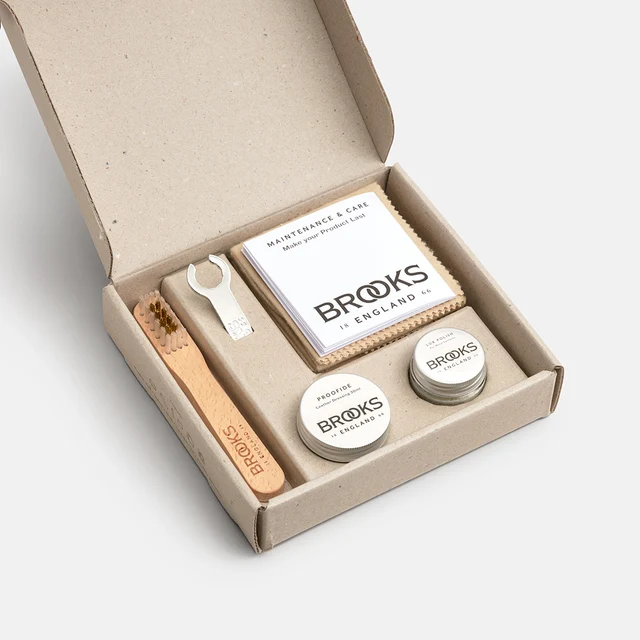 Brooks Premium Leather Saddle Care Kit Pleiesett for sykkelseter i skinn 