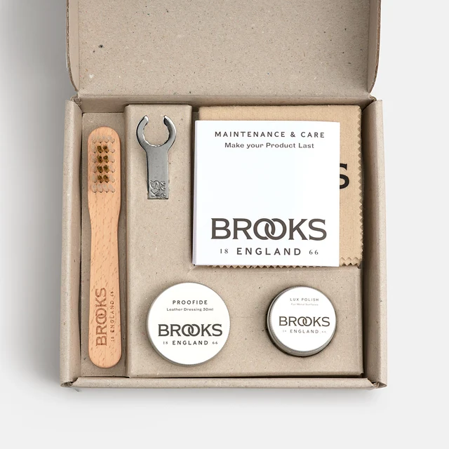 Brooks Premium Leather Saddle Care Kit Pleiesett for sykkelseter i skinn 