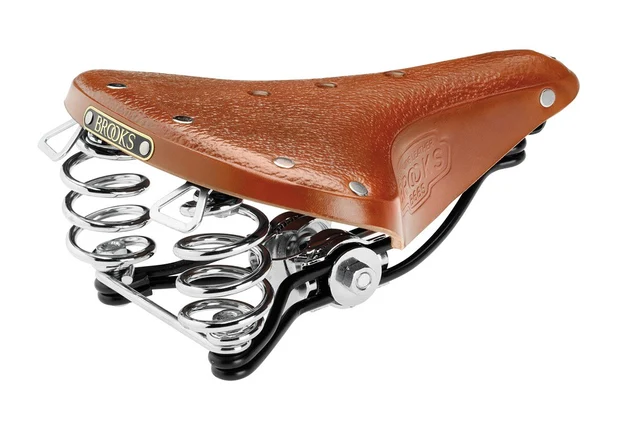 Brooks Leather B66 Short Sykkelsete Honey, Lær, 240 x 205 x 101mm, 1050g 