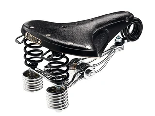 Brooks Leather B135 Sykkelsete Sort, Lær, 289 x 205 x 17 mm, 1630g