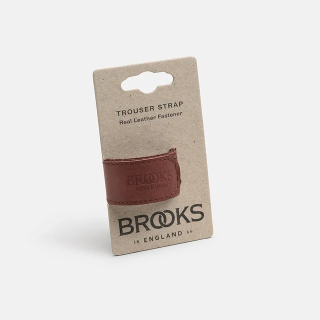 Brooks Trouser Strap Bukseklemme A.Brown, ekte skinn, beskytter buksen 