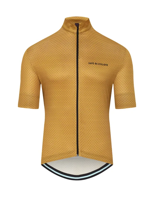 Café Du Cycliste Fleurette Sykkeltrøye Golden Olive, Str. S 