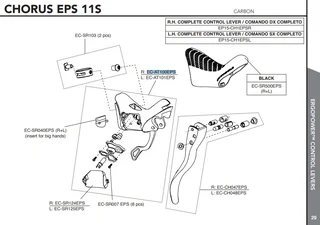 Campagnolo Ergopower Hendelkropp H&#248;yre, Chorus EPS 11s