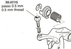 Campagnolo RD-AT115 9s Justeringsskrue S&#248;lv