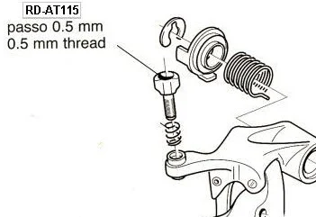 Campagnolo RD-AT115 9s Justeringsskrue Sølv 