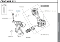Campagnolo Bakgir Justeringsskruer 2 stk, Centaur 11s