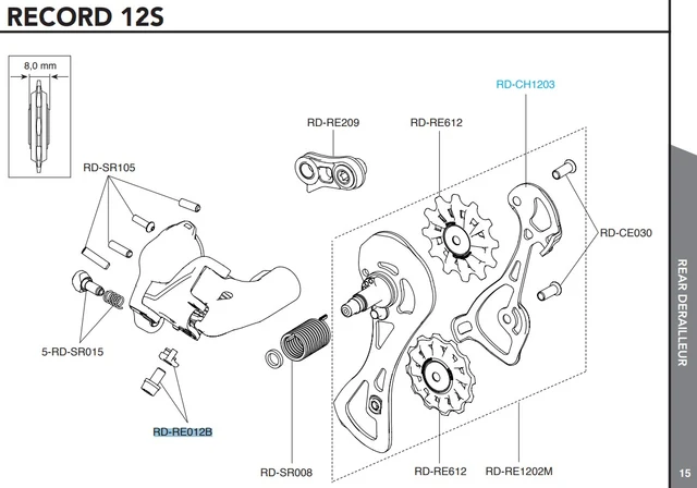 Campagnolo Bakgir Girwire Festeskrue Record 12s 