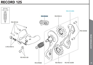 Campagnolo Bakv&#228;xel F&#228;ste Record och Chorus 12s