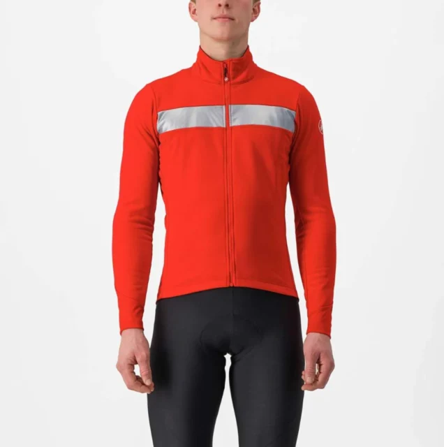 Castelli Raddoppia 3 Cykeljacka Electric Lime/Black Reflex, Str. L 