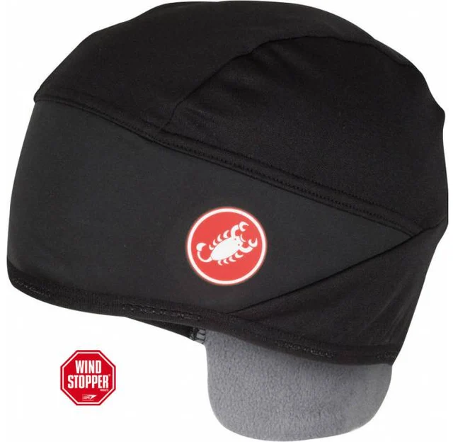 Castelli Estremo WS Skully Hjälmmössa Svart, Windstopper X-Fast material 