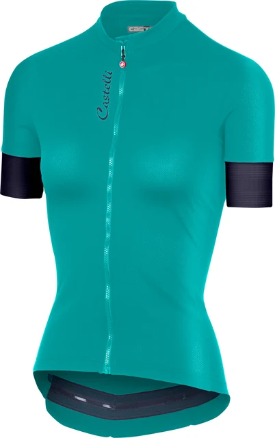 Castelli Anima 2 FZ Dame Sykkeltrøye Stål/Blå, Str. L 